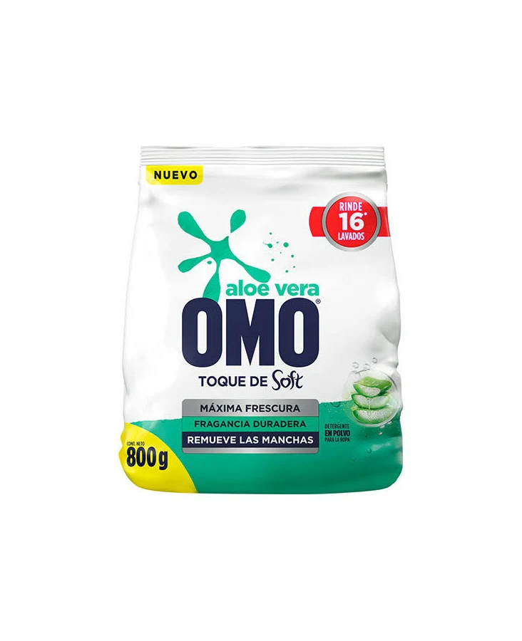 Detergente En Polvo Omo Aloe Vera 800G.